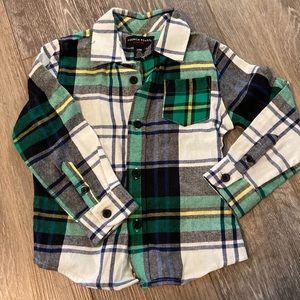 Boys button down plaid shirt